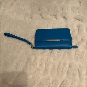 Blue wrist wallet